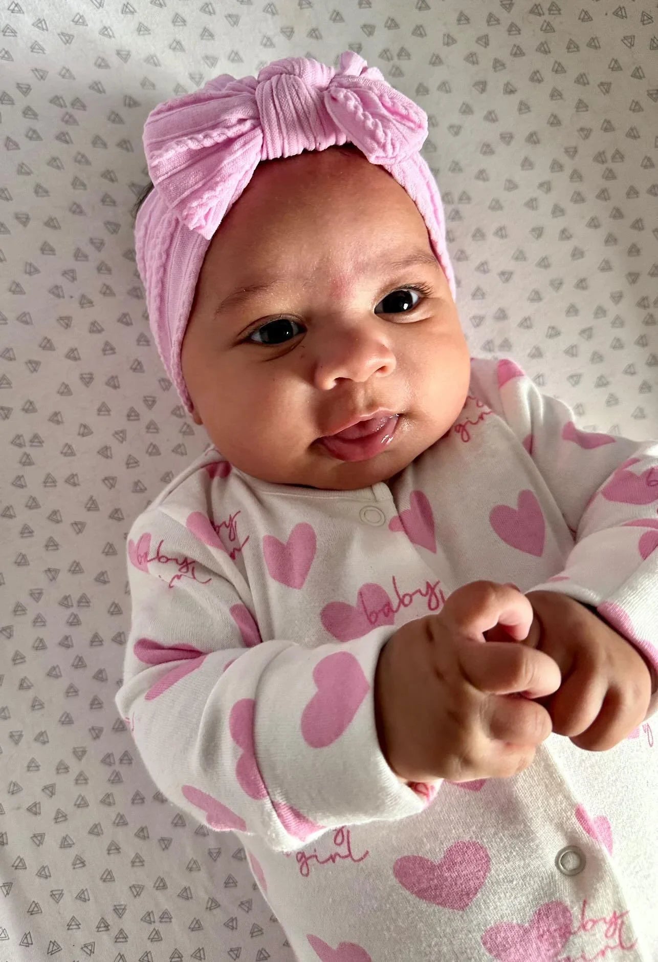 Carnation Pink Smaller Bow Headband For Babies From Newborn - Image 9