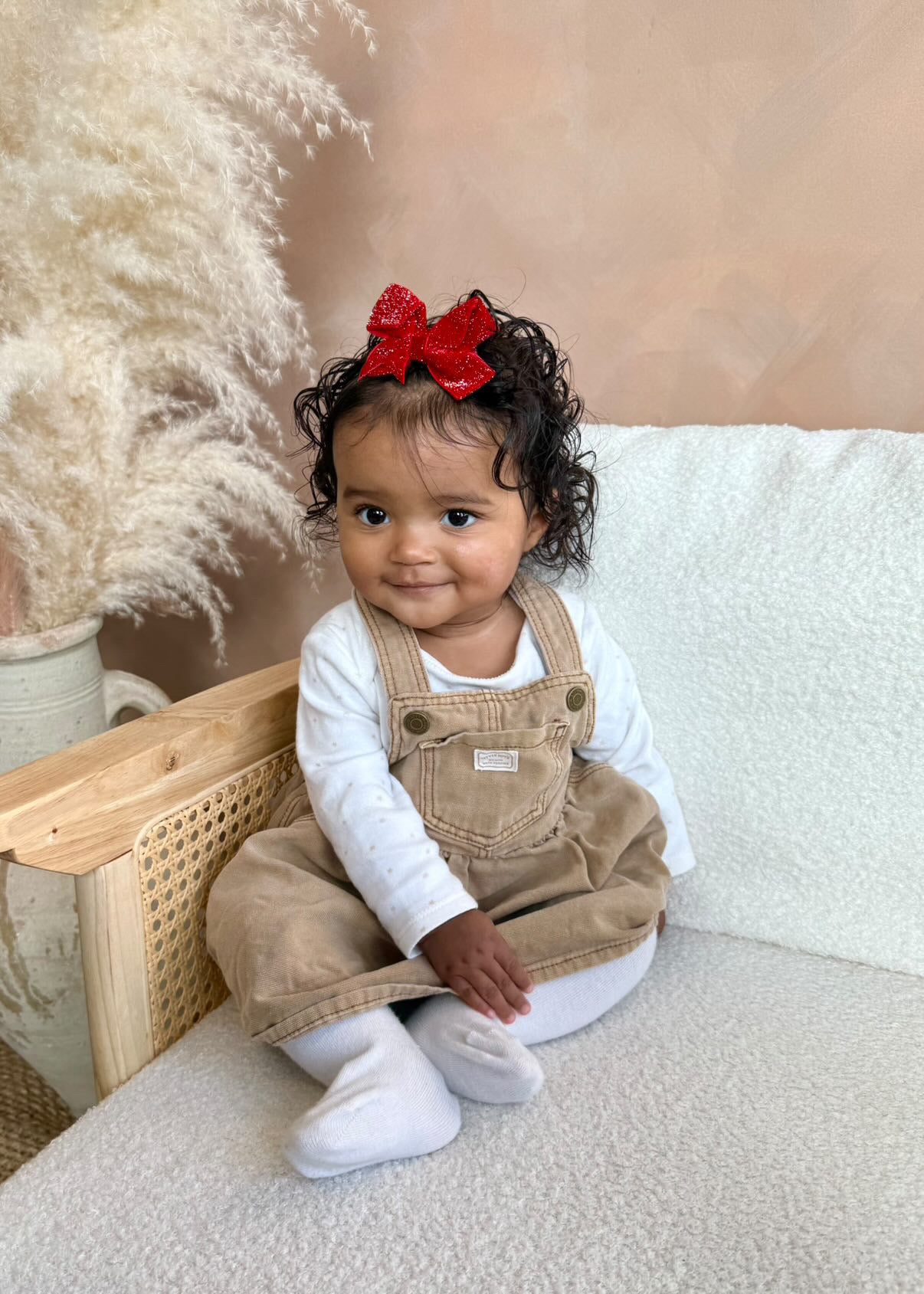 Christmas Velvet Sparkle 3 Inch Bow Clips For Baby Girls - Image 6