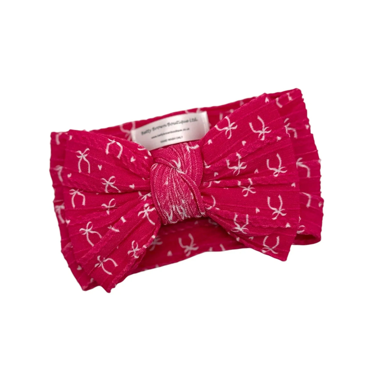Christmas Cranberry Red Bow Larger Bow Headband For Girls - Image 1