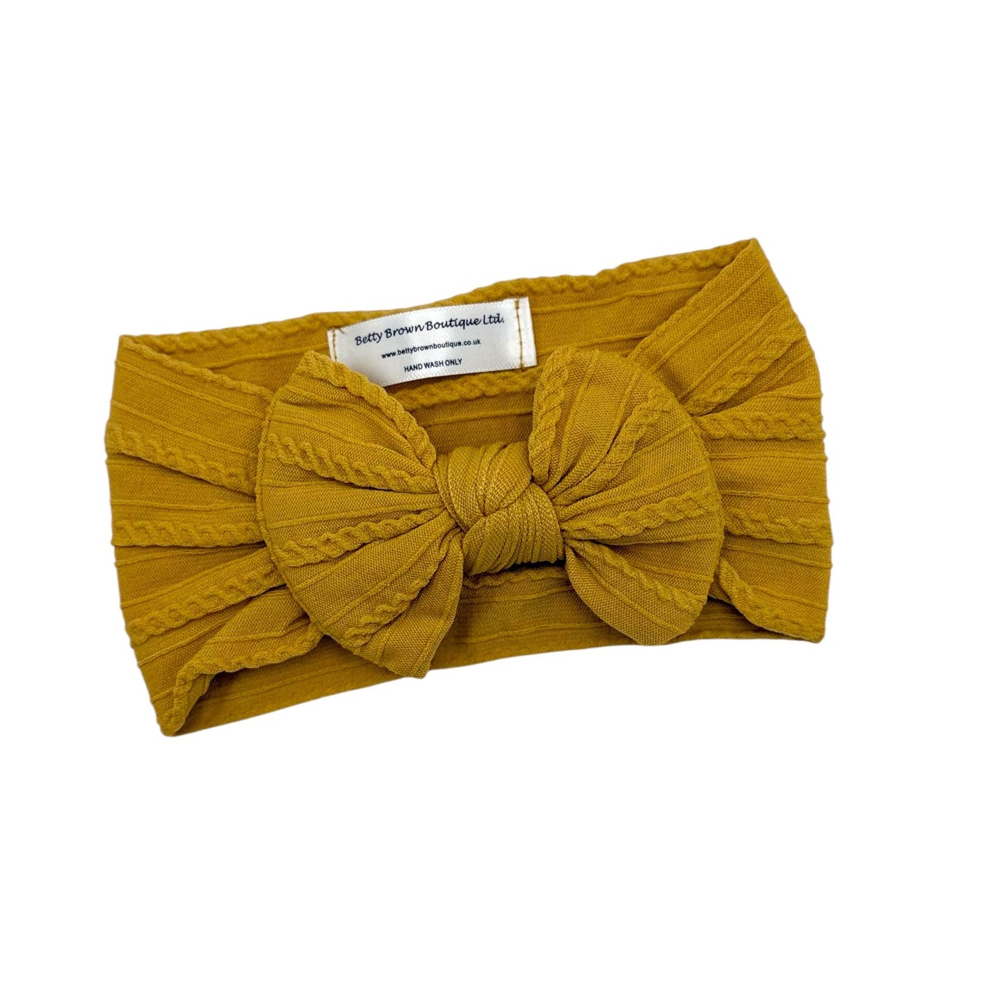 Dandelion Yellow Smaller Bow Headband For Babies From Newborn - Image 1