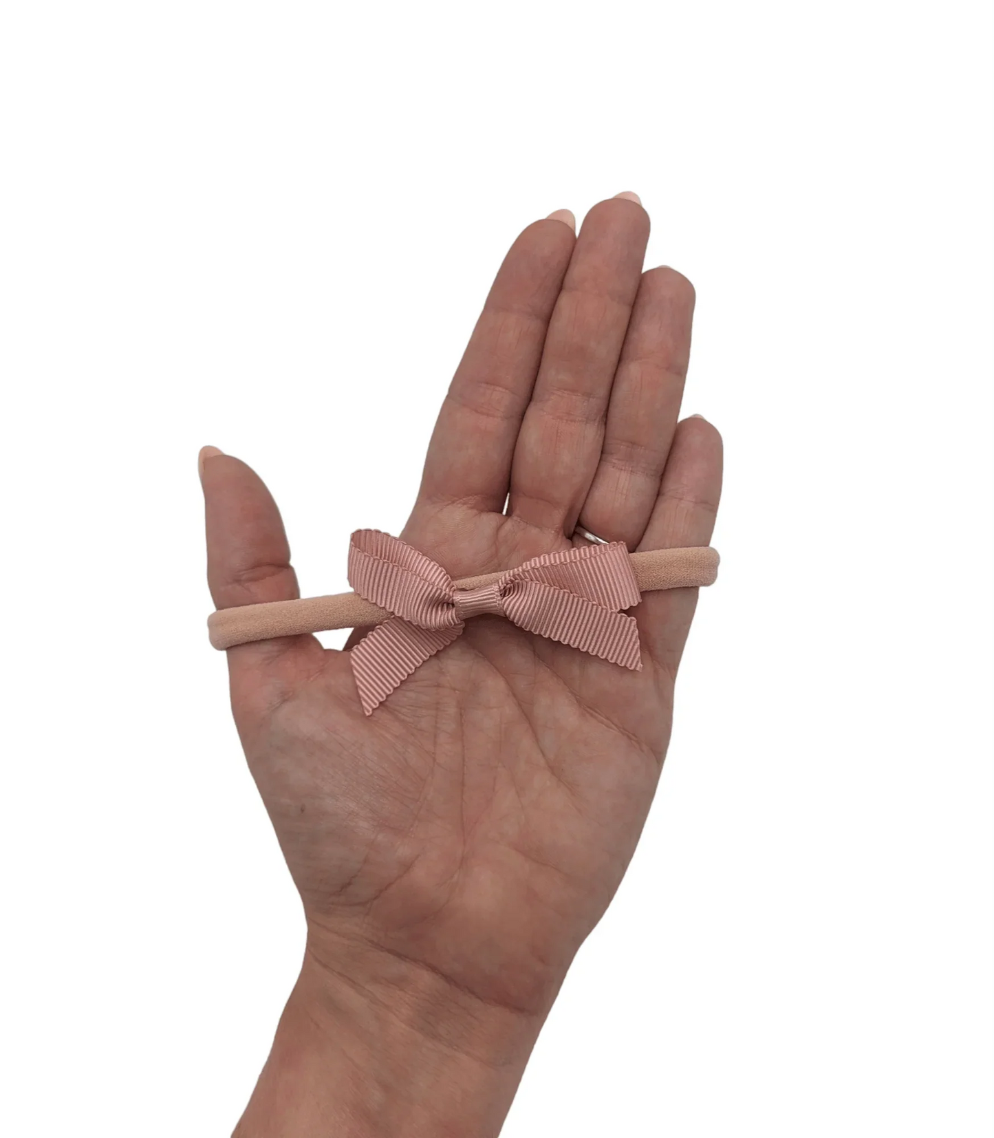 Dusty Pink 2.5 inch Baby Bow Headband For Babies From Newborn - Image 5