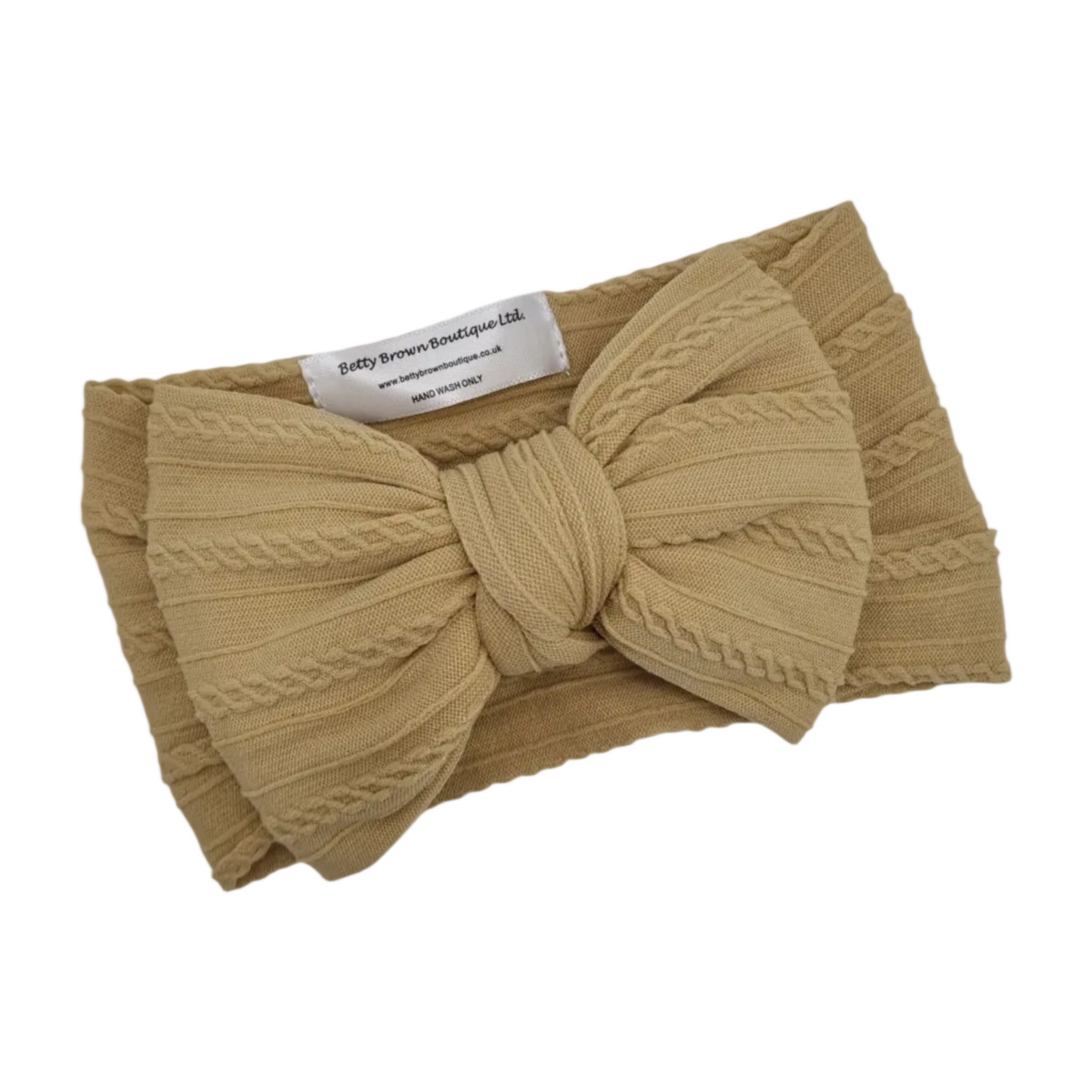 Honey Larger Bow Headband For Baby Girls - Image 1