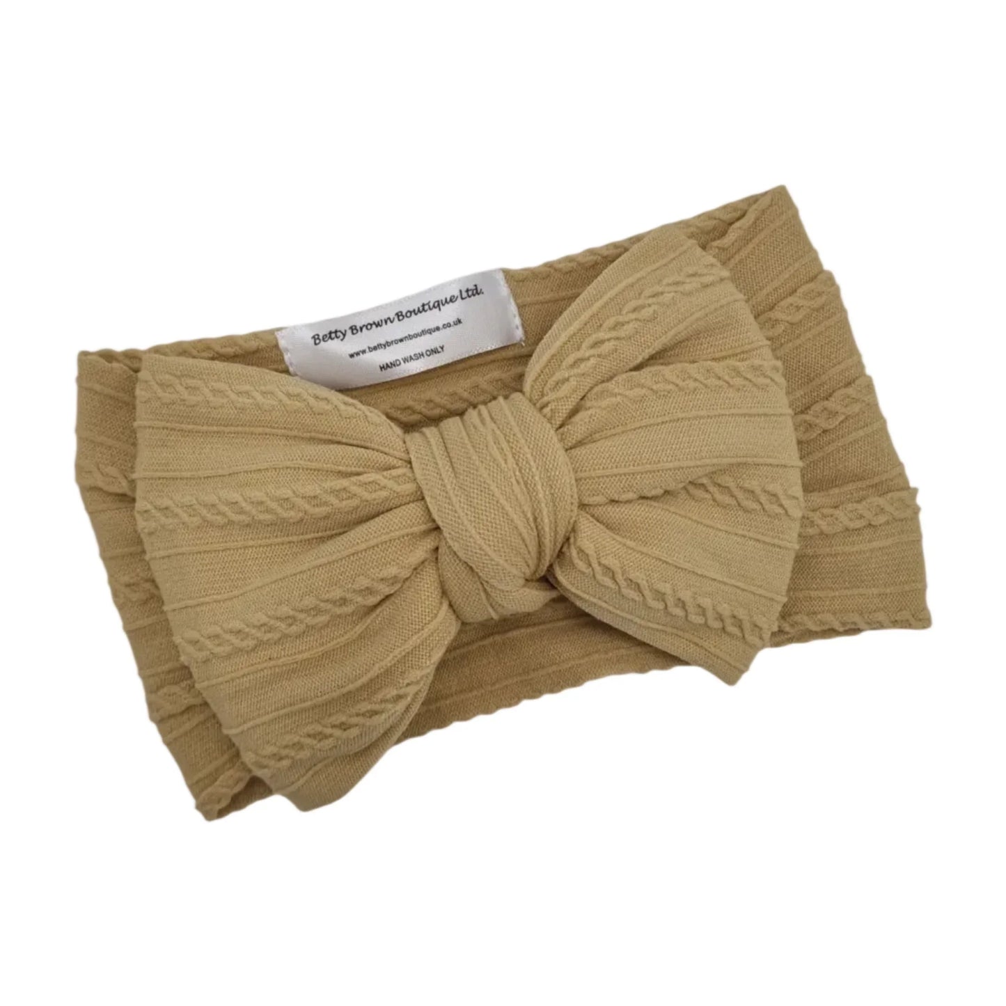 Honey Larger Bow Headband For Baby Girls - Image 1