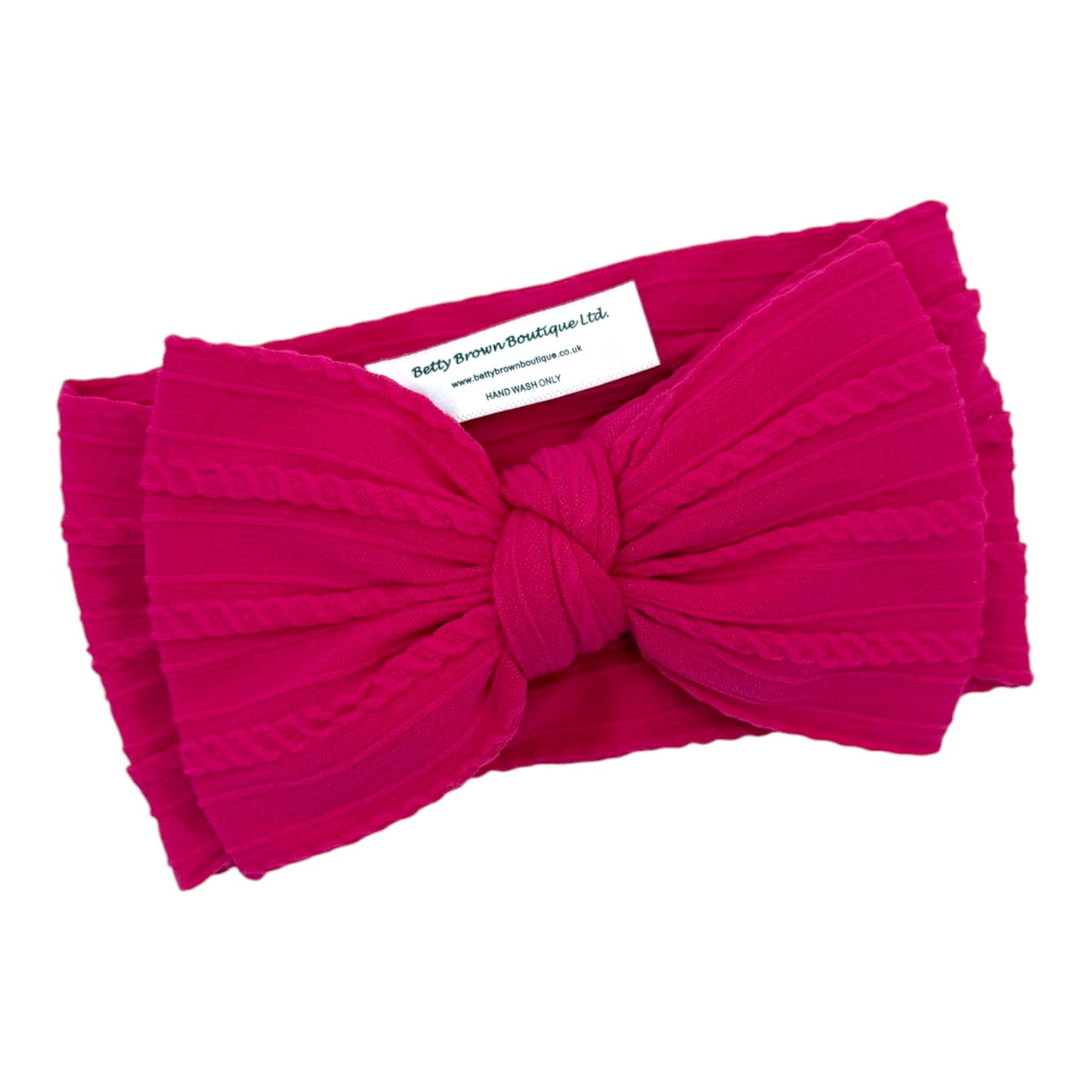 Carnation Pink Larger Bow Headband For Babies to Toddlers - Image 1