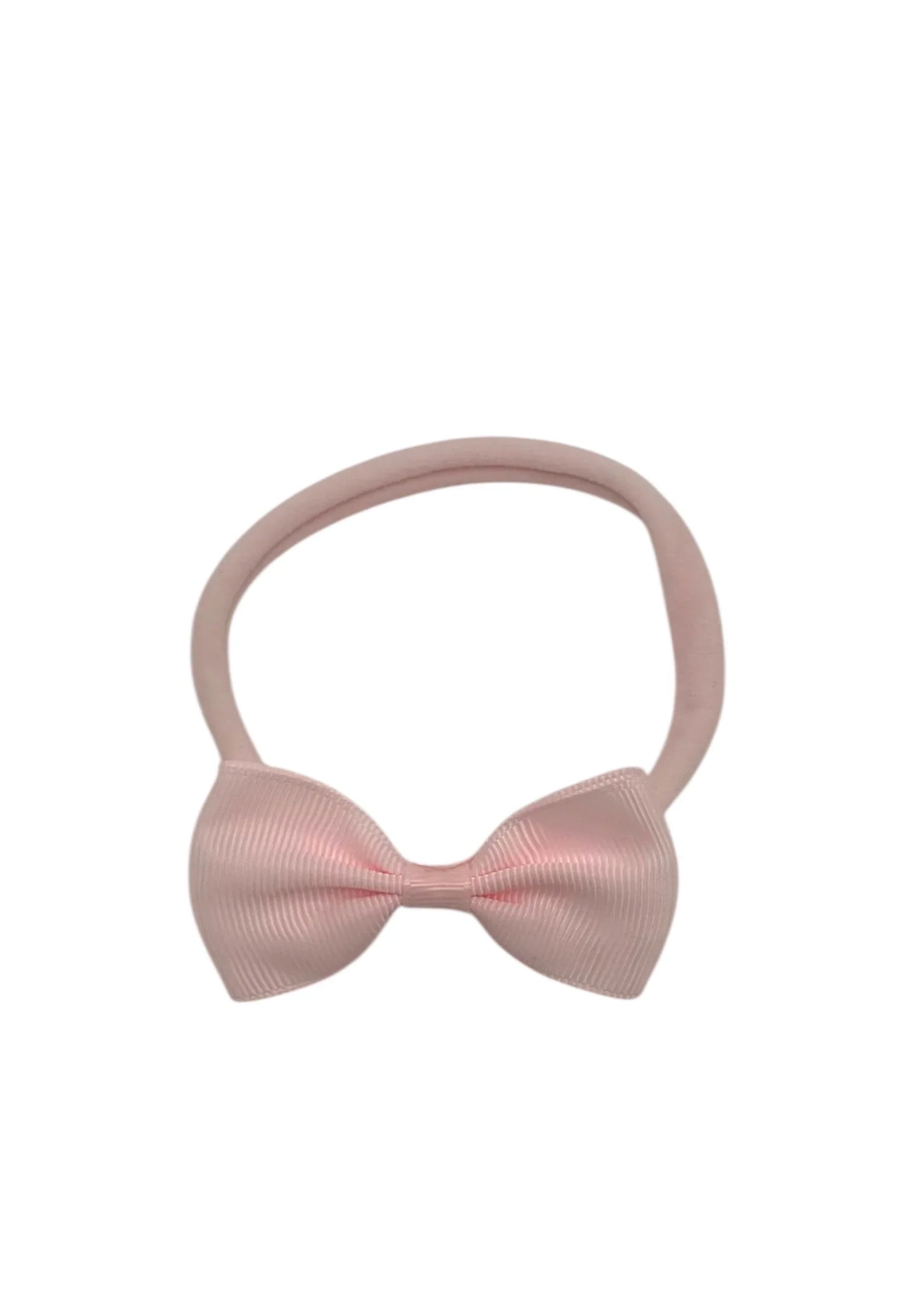 Light Pink 2.5 inch Dainty Bow Headband For Girls From Newborn - Image 1