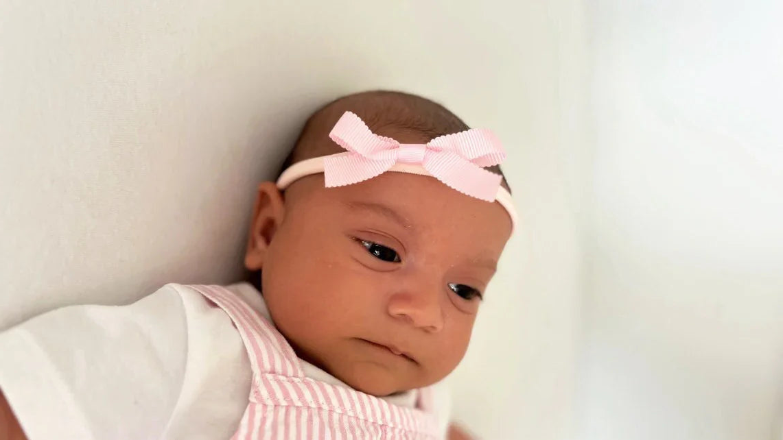 Light Pink 2.5 inch Bow Headband For Newborns to Toddlers - Image 5