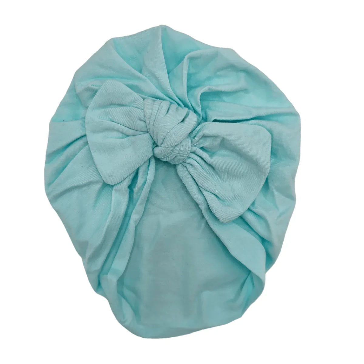 Mint Green Bow Turban Hat For Babies From Newborn to 6 Months - Image 1