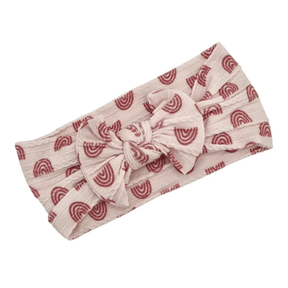 Neutral Rainbow Bow Headband For 8 Year Olds up to Adults - Image 1