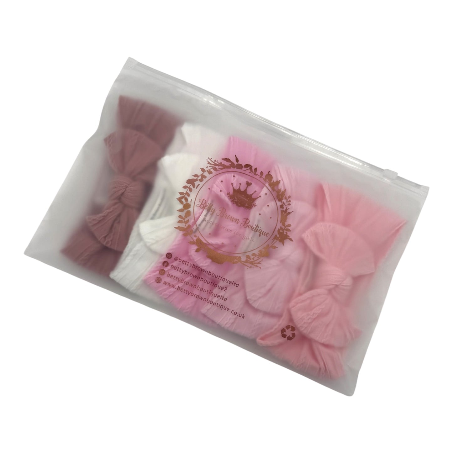 Pink Starter Bundle Smaller Bow Headbands Suitable From Newborn - Image 2