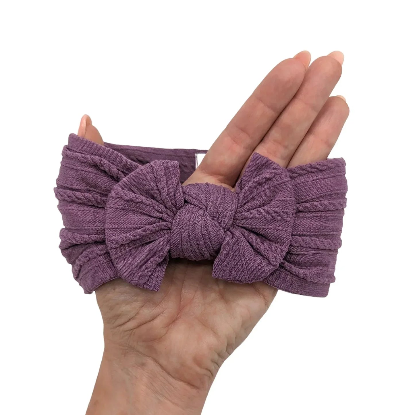 Purple Smaller Bow Headband For Girls From Newborn to Age 3 - Image 1