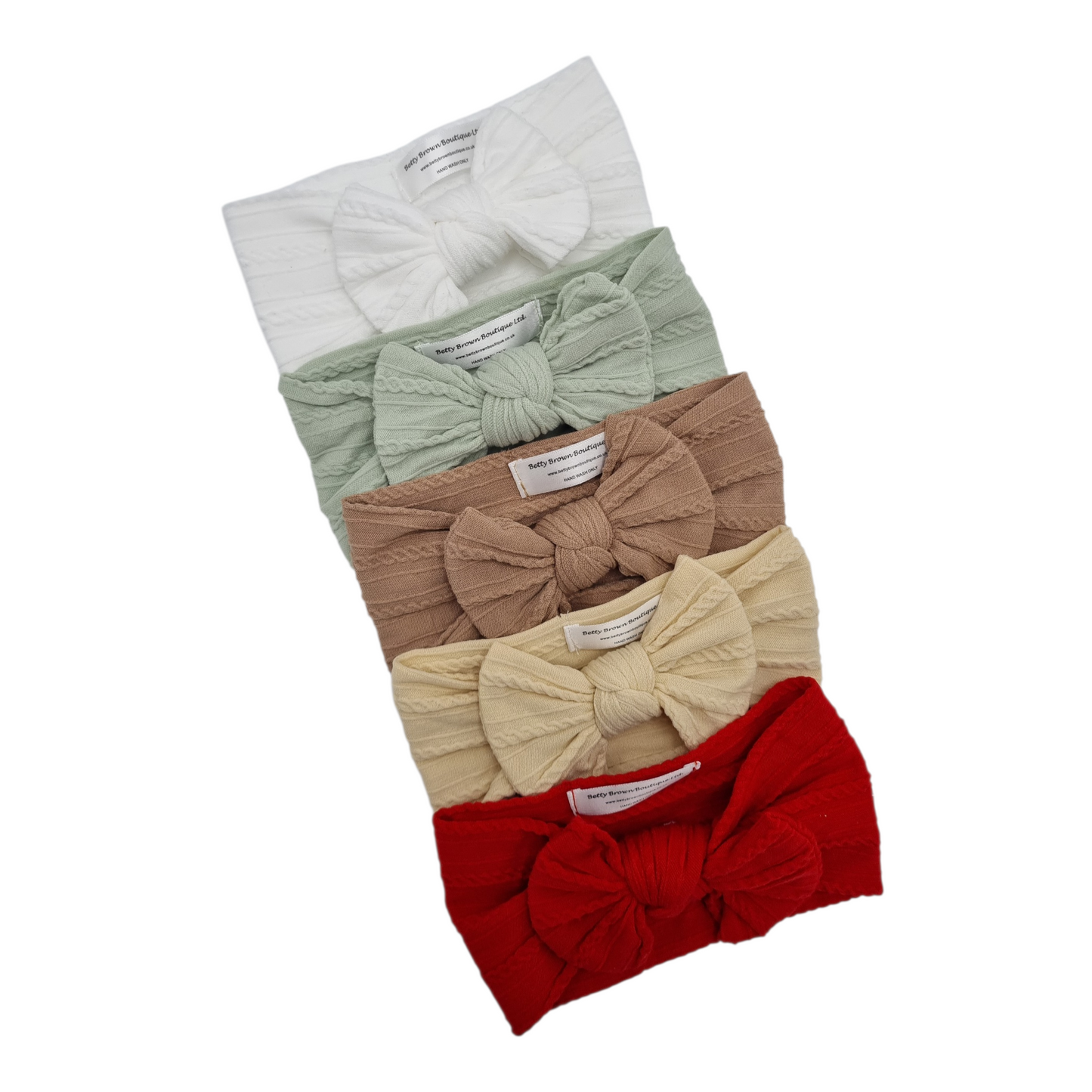 Imperfection Bundle Of 5 Smaller Bow Cable Knit Headbands