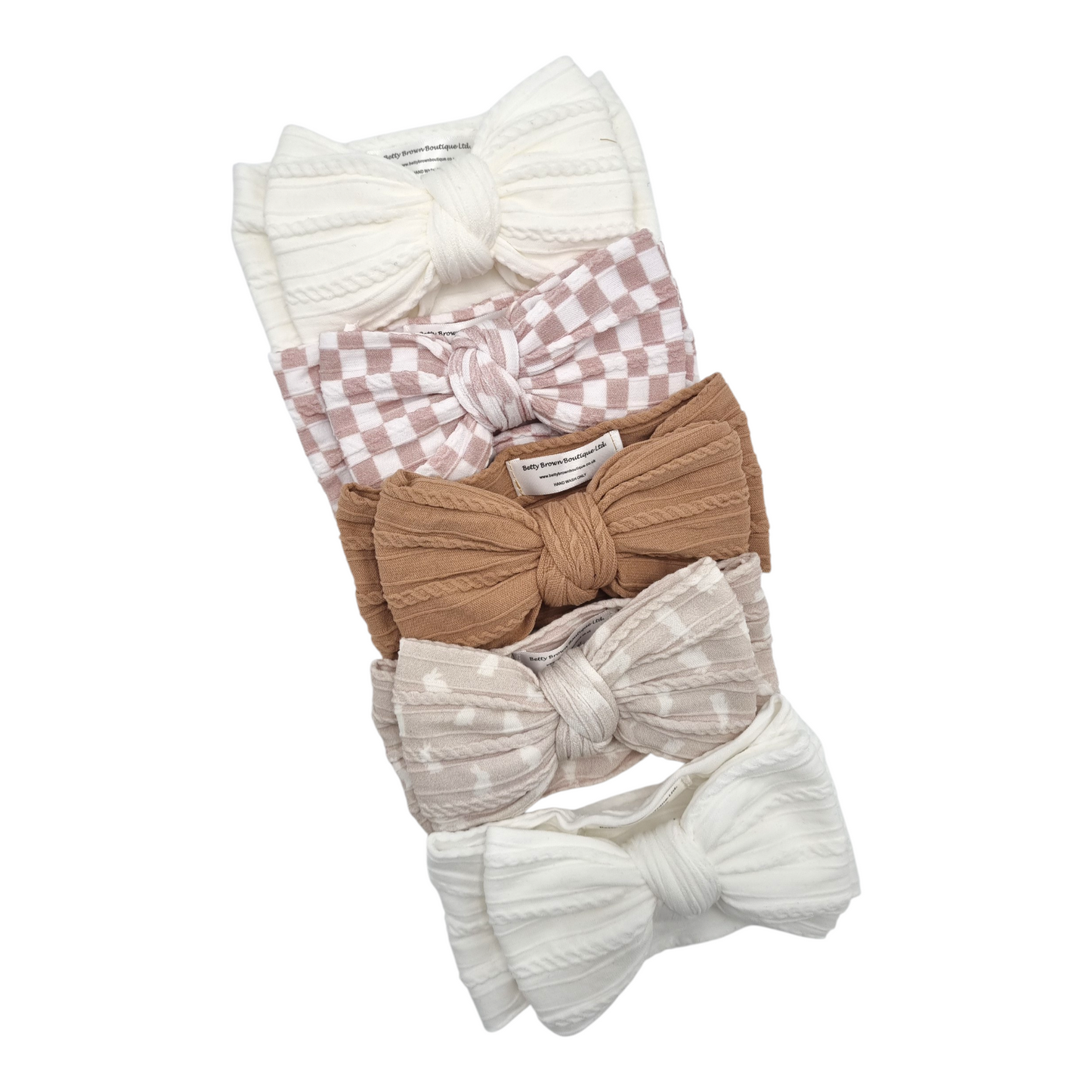Imperfection Bundle of 5 Larger Bow Cable Knit Headbands