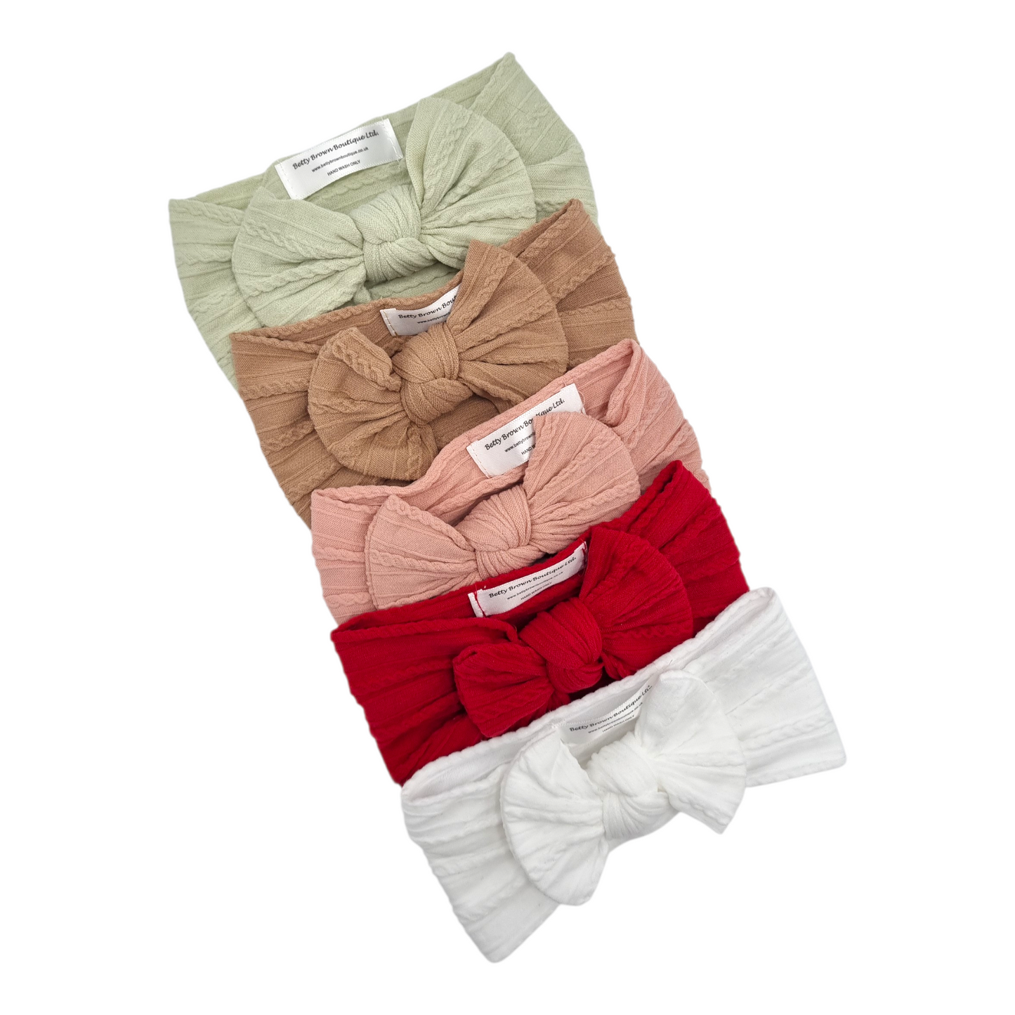 Imperfection Bundle Of 5 Smaller Bow Cable Knit Headbands