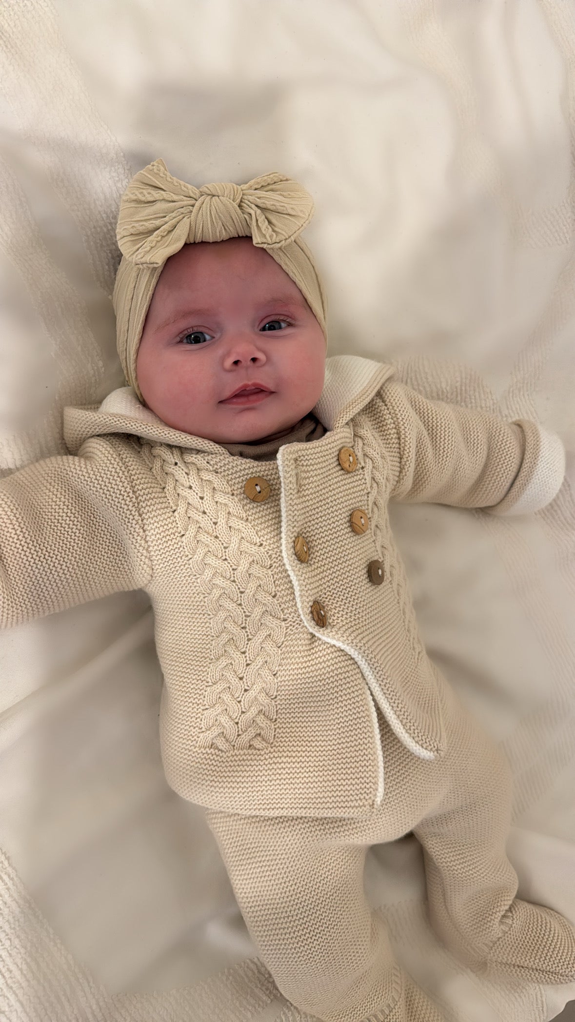 Sand Smaller Bow Headband For Newborn Babies to 3 Years Old - Image 6