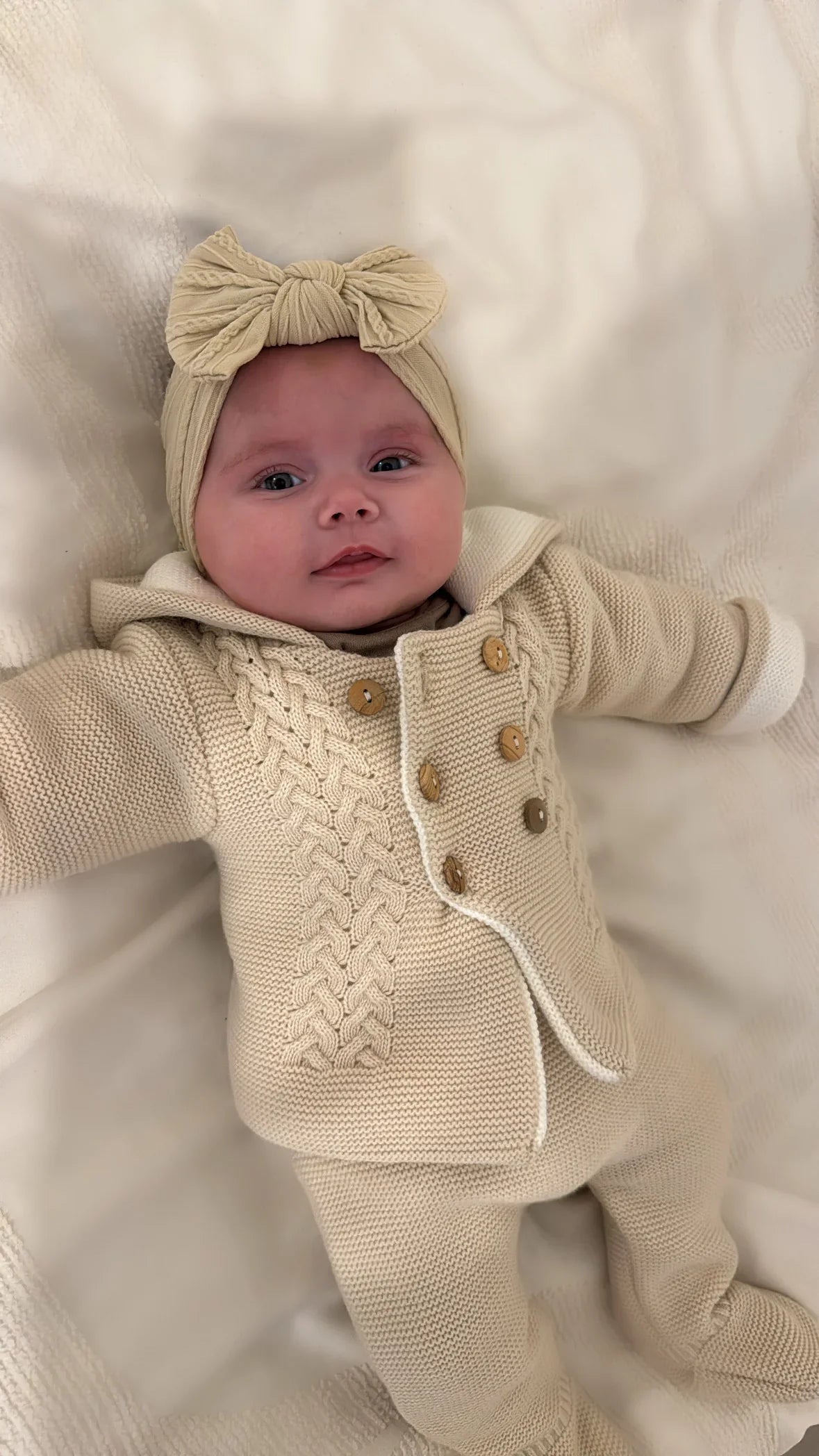 Sand Smaller Bow Headband For Newborn Babies to 3 Years Old - Image 8