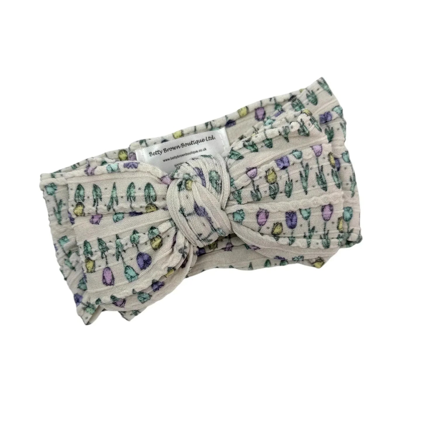 Tulip Larger Bow Headband Suitable From Newborn - Image 1