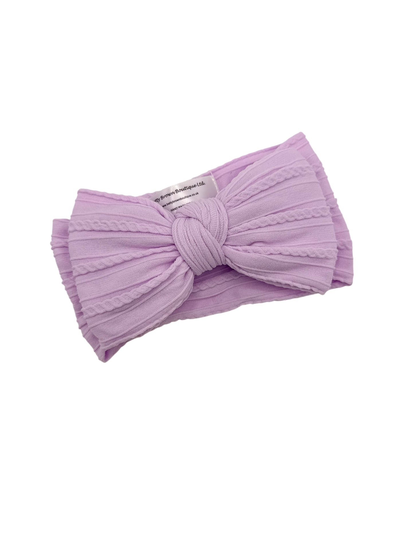 Violet Larger Bow Headband For Newborn Babies to Age 3 - Image 1