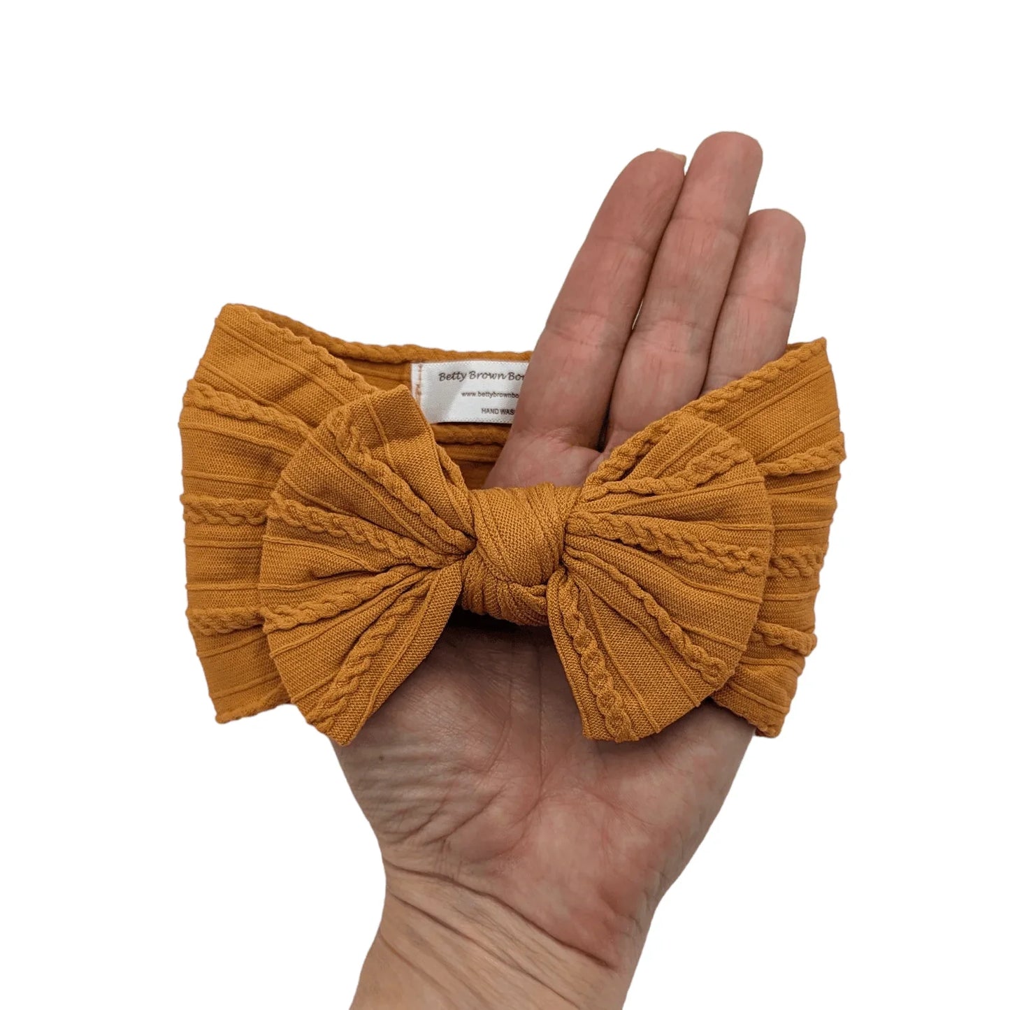 Autumn Leaf Smaller Bow Headband For Newborns to 3 Years Old - Image 1
