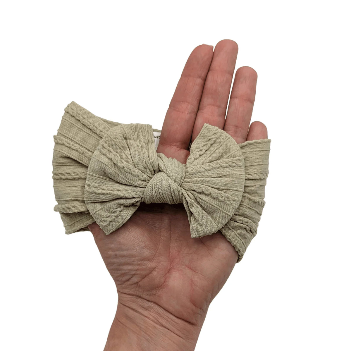 Champagne Smaller Bow Headband For Newborns to 3 Years Old - Image 1