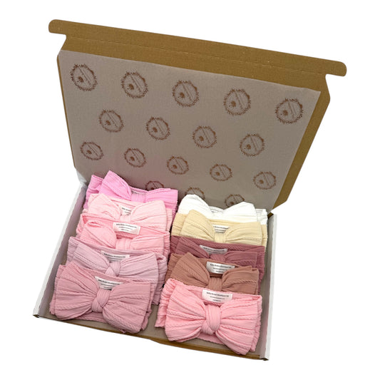 Bumper Starter Bundle of 10 Larger Bow Cable Knit Headbands Suitable From Newborn - Image 8986