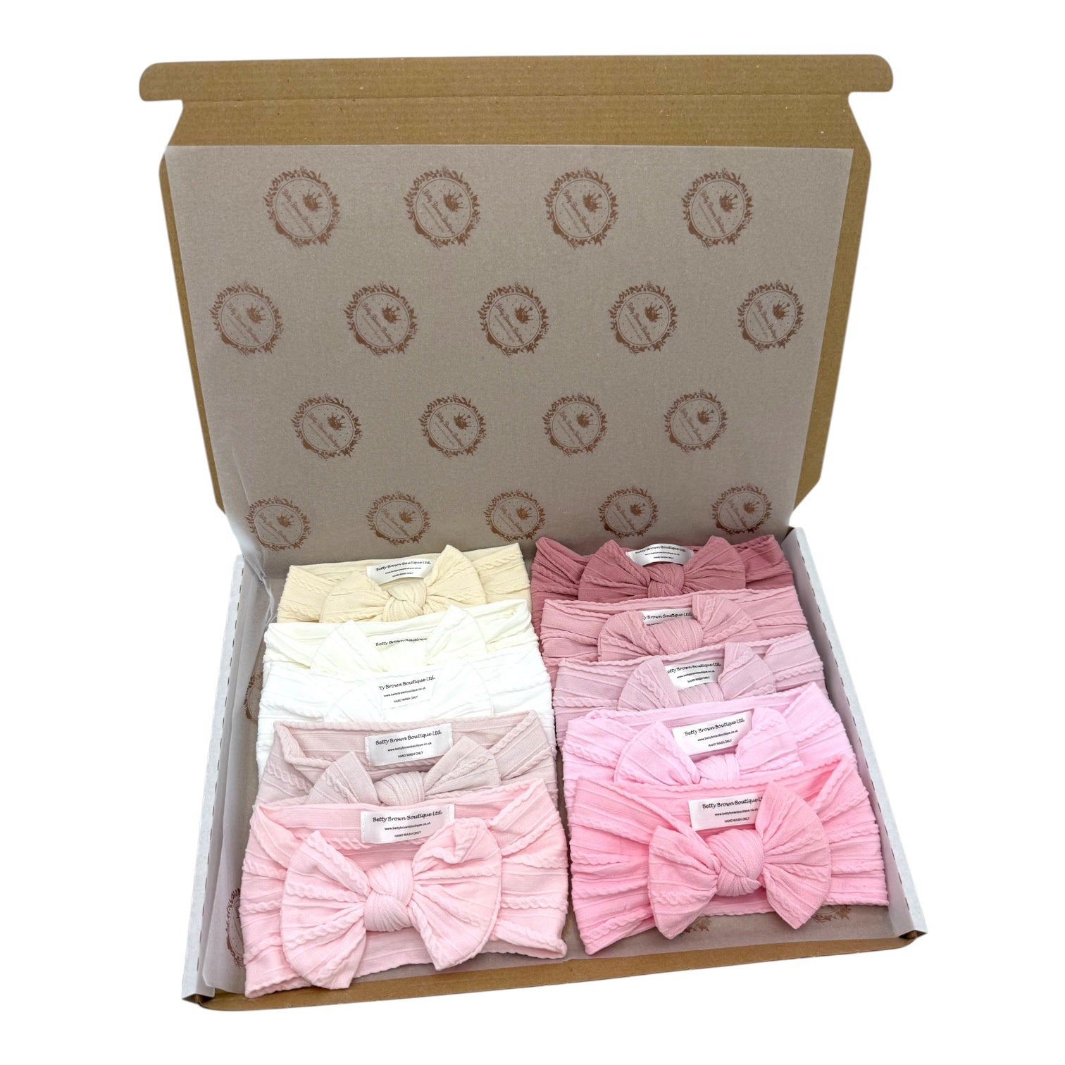 Bumper Starter Bundle Of 10 Smaller Bow Cable Knit Headbands Suitable From Newborn - Image 8048
