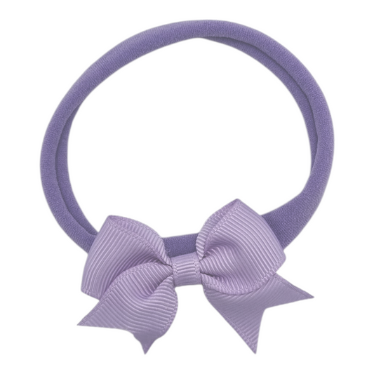 2 inch Lilac Dainty Bow On Headband For Newborns to Age 3 - Image 1
