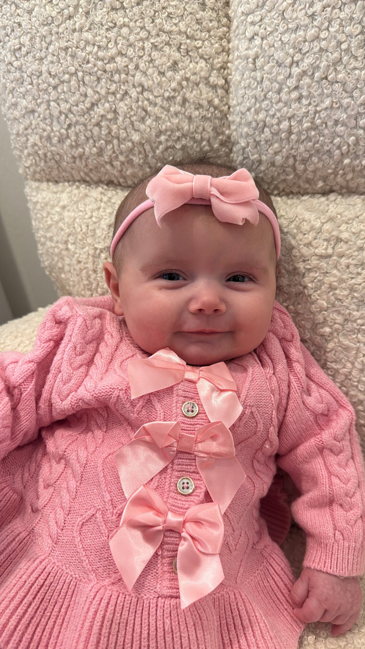2.5 inch Velvet Kiss Bow Headband For Girls From Newborn - Image 3
