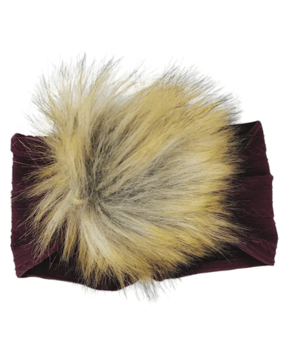 4 Faux Fur Pom Headband Bundle For Newborns to Toddlers - Image 3