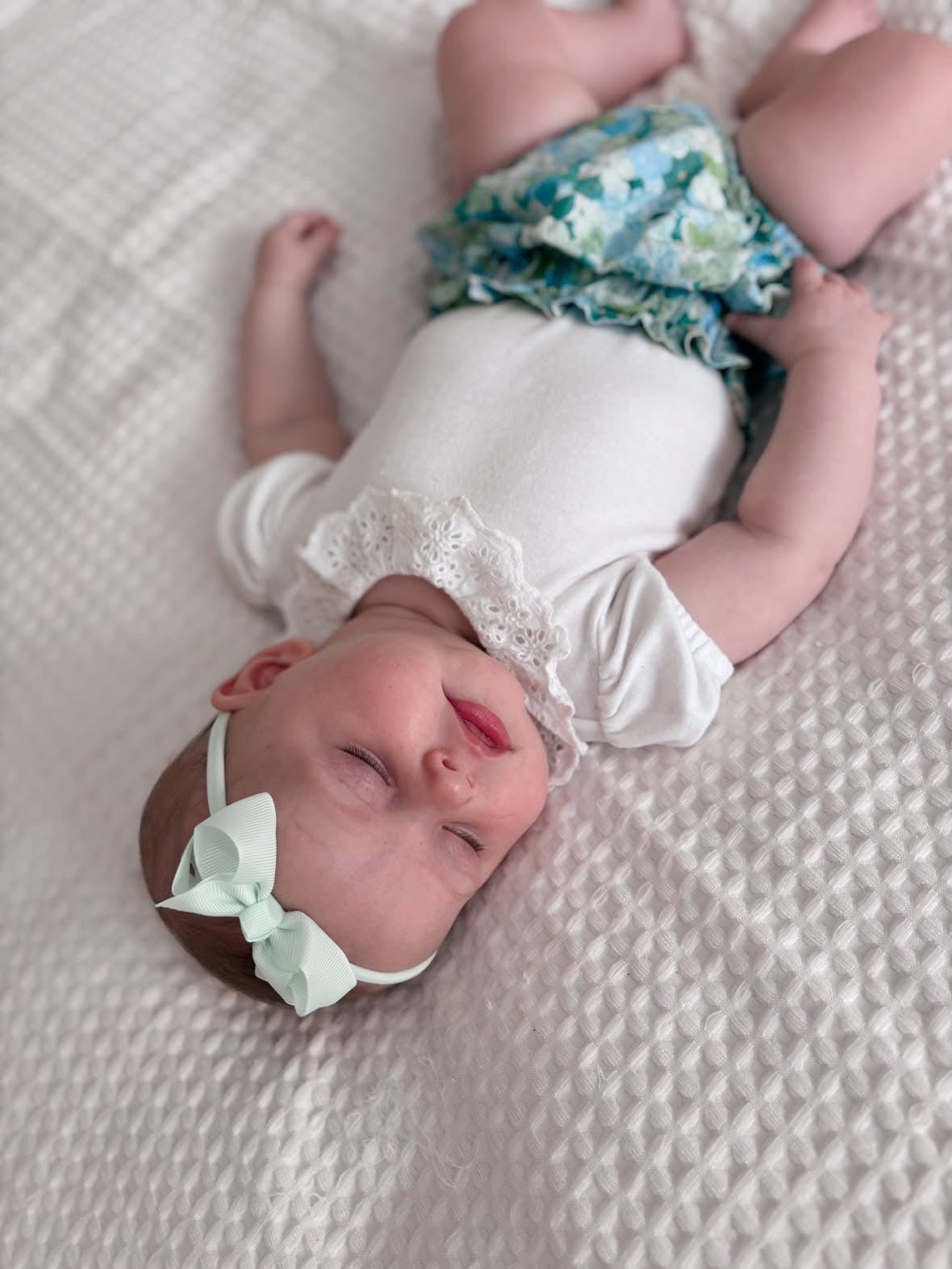 Mint Green 2.5 inch Ribbon Dainty Bow On Headband