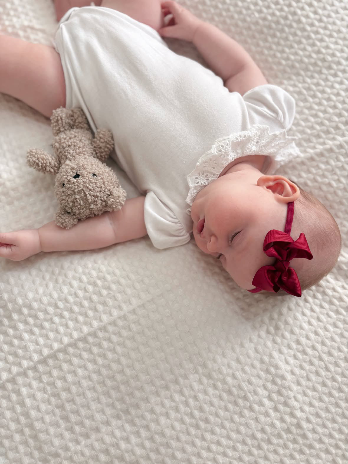 Burgundy 2.5 inch Ribbon Dainty Bow On Headband