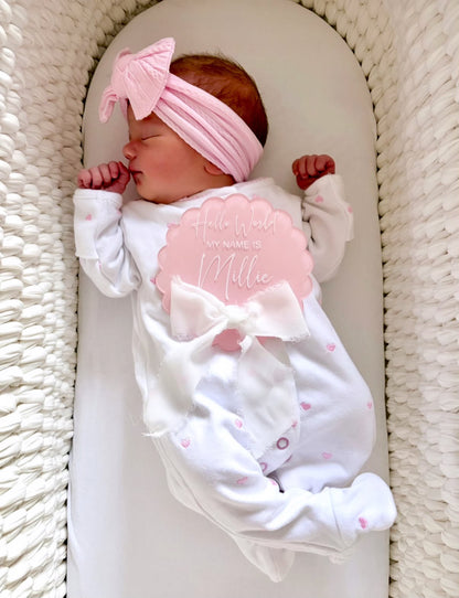 Candyfloss Pink Smaller Bow Cable Knit Headband