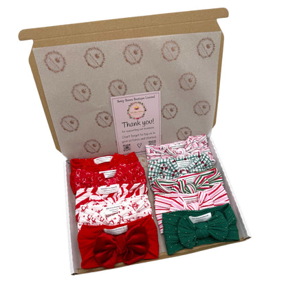 Christmas Bumper Bundle Of 10 Smaller Bow Cable Knit Headbands Suitable From Newborn