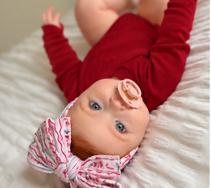 Christmas Pattern Larger Bow Cable Knit Headband - Christmas Collection