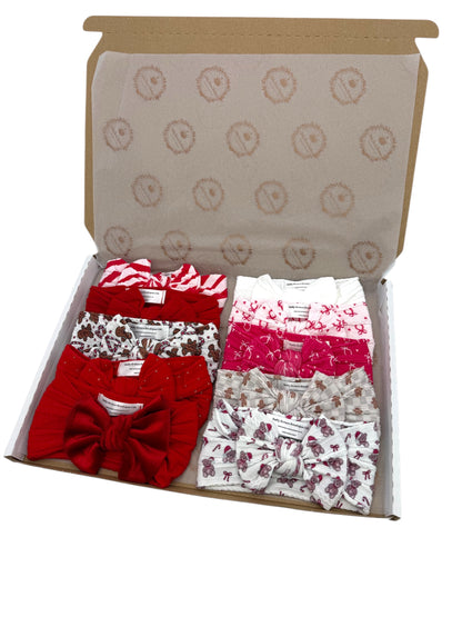 Christmas Saver Bundle of 10 Smaller Bow Cable Knit Headbands - Suitable From Newborn!