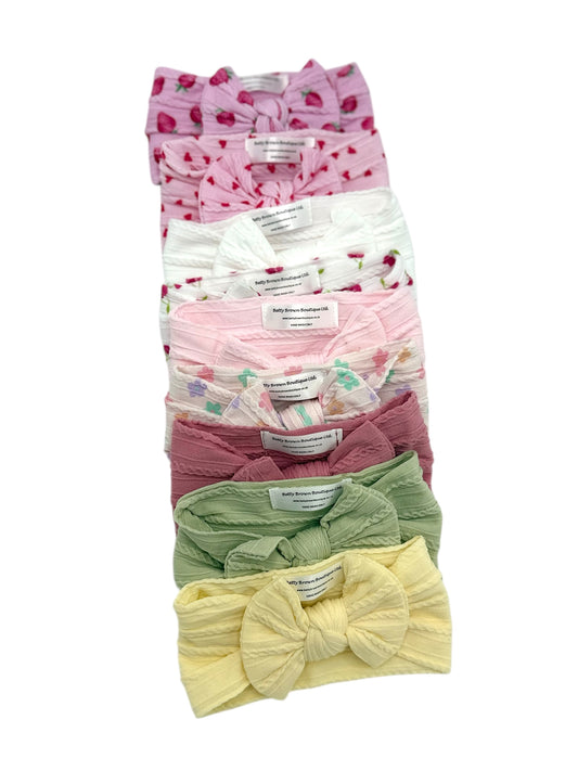 Imperfection Bundle Of 10 Smaller Bow Cable Knit Headbands