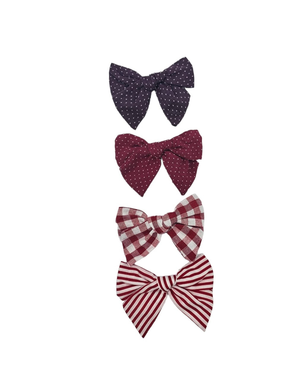 Pack of 4 - inch Bow Clips - Betty Brown Boutique Ltd