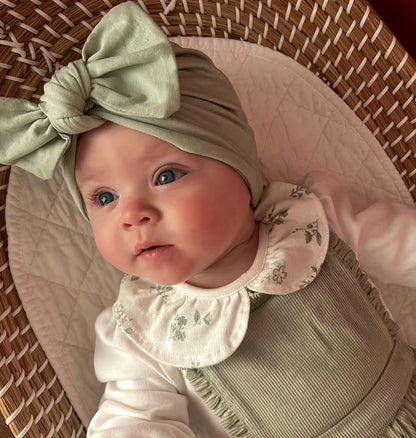 Olive Green Bow Turban Hat - Betty Brown Boutique Ltd