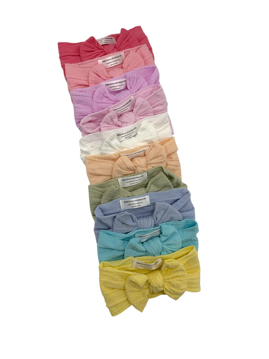 Imperfection Bundle Of 10 Smaller Bow Cable Knit Headbands