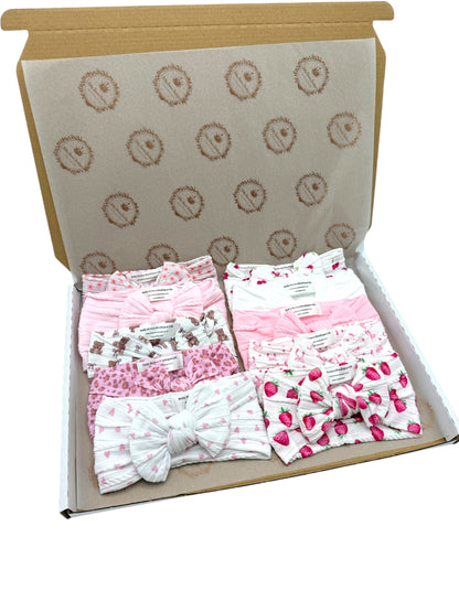 Customer Favourites Bundle of 10 Smaller Bow Cable Knit Headbands - Suitable From Newborn