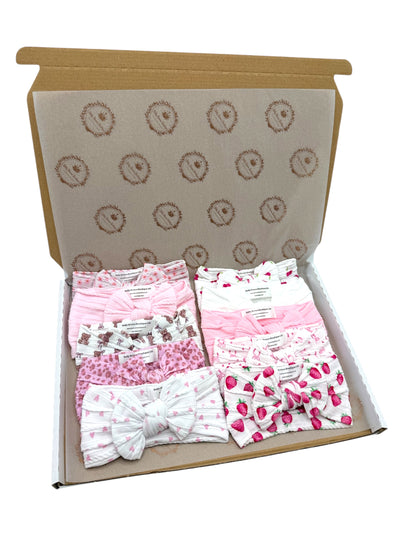 Customer Favourites Bundle of 10 Smaller Bow Cable Knit Headbands - Suitable From Newborn