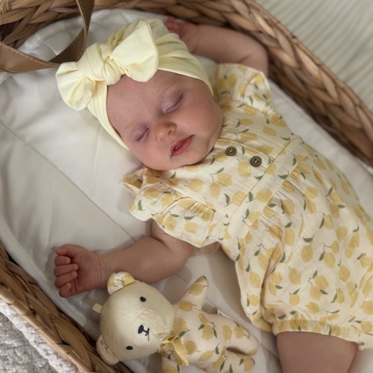 Lemon Turban Hat With Bow