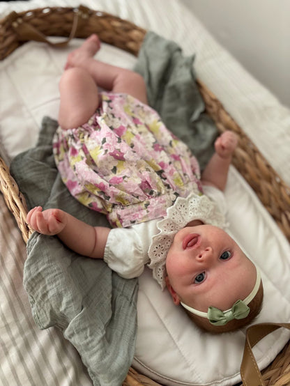 2 inch Sage Green Mini Dainty Double Bow On Headband