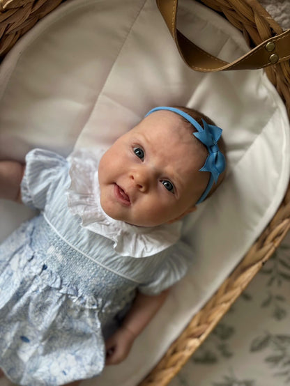 Deep Blue 2 inch Kiss Dainty Bow On Headband