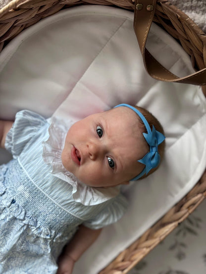 Deep Blue 2 inch Kiss Dainty Bow On Headband