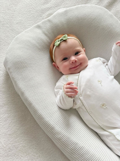 2 inch Sage Green Mini Dainty Double Bow On Headband