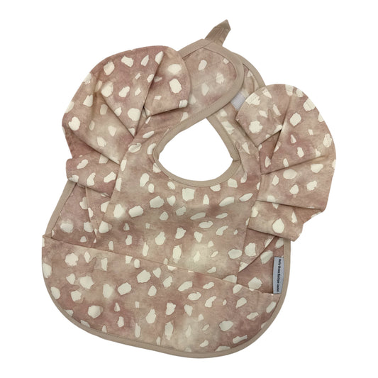 Chocolate Dalmatian Pattern Frill Detailed Waterproof Weaning Bib