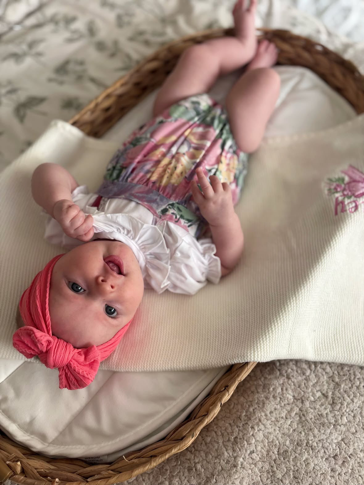 Coral Smaller Bow Cable Knit Headband