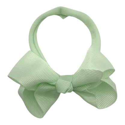Mint Green 2.5 inch Ribbon Dainty Bow On Headband
