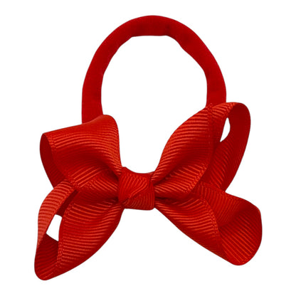 Red 2.5 inch Ribbon Dainty Bow On Headband