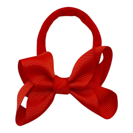 Red 2.5 inch Ribbon Dainty Bow On Headband